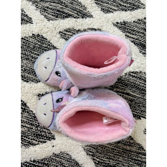 Amazon Totes Fuzzy Comfy Tie Dye Animal Bootie Slippers Little Girls size 13 - Picture 6 of 7